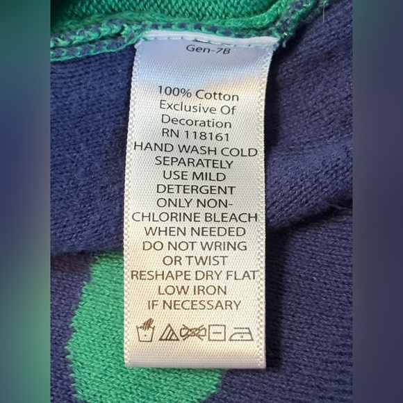 Quacker Factory Women L Sweater Green Blue Polka-Dot Cardigan With Attached Top - Picture 11 of 13